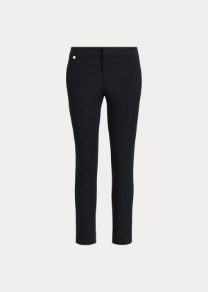 Spodnie Ralph Lauren Stretch Cotton Skinny Pant Damskie Czarne | WIOT5545