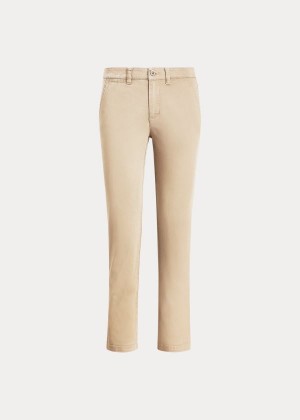 Spodnie Ralph Lauren Stretch Cotton Skinny Pant Damskie Brązowe | VLNG9312