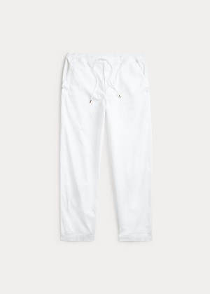 Spodnie Ralph Lauren Stretch Relaxed Fit Chino Męskie Białe | QKJJ8930