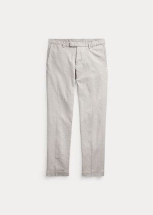 Spodnie Ralph Lauren Stretch Slim Fit Chino Pant Męskie Szare | HRXF5063