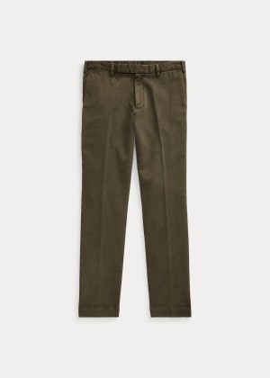 Spodnie Ralph Lauren Stretch Slim Fit Chino Męskie Oliwkowe | ZTTH5236