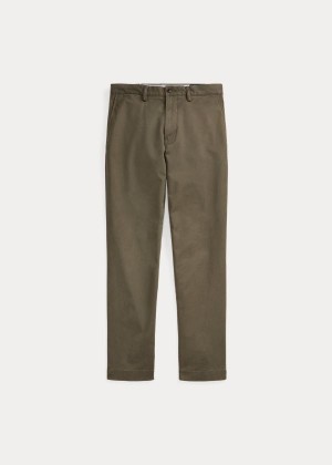 Spodnie Ralph Lauren Stretch Straight Fit Chino Męskie Oliwkowe | CVSK9416