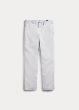 Spodnie Ralph Lauren Stretch Straight Fit Chino Męskie Szare | EASA8746