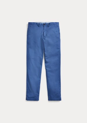 Spodnie Ralph Lauren Stretch Straight Fit Chino Męskie Królewski Niebieski Niebieskie | EBIO3366