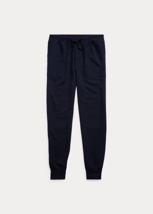 Spodnie Ralph Lauren Suede-Trim Wool-Blend Pant Męskie Granatowe | WEIR3029