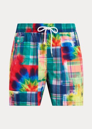 Stroje Pływackie Ralph Lauren Tie-Dye Madras Swim Trunk Męskie Kolorowe | VCXB0981