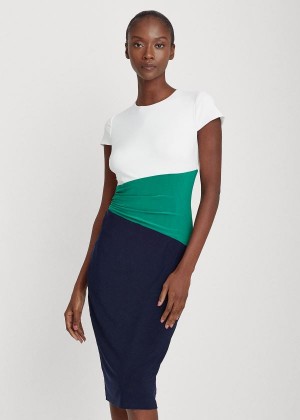 Sukienka Ralph Lauren Color-Blocked Jersey Dress Damskie Głęboka Granatowe | WRJK7850