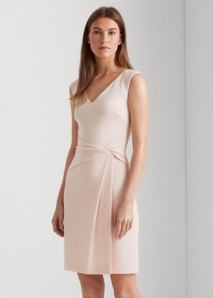 Sukienka Ralph Lauren Jersey V-Neck Dress Damskie Głęboka Różowe | WGBG2037