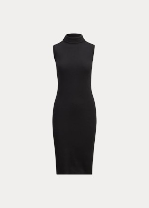 Sukienka Ralph Lauren Merino Wool Turtleneck Dress Damskie Czarne | CGRT7687