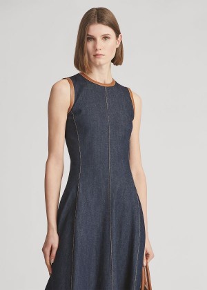 Sukienka Ralph Lauren Pauline Denim Dress Damskie Indygo | XNXX8079