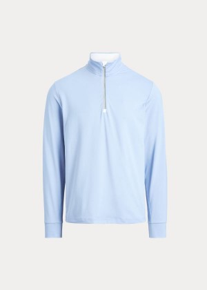 Swetry Ralph Lauren Performance Jersey Pullover Męskie Niebieskie | EWPY7070