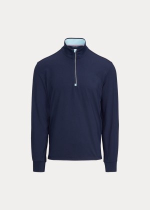 Swetry Ralph Lauren Performance Jersey Pullover Męskie Granatowe | RBXF1280