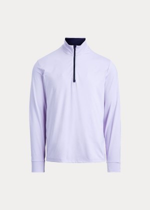 Swetry Ralph Lauren Performance Jersey Pullover Męskie Głęboka Fioletowe | ZLKS2951