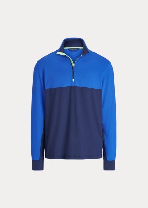 Swetry Ralph Lauren Stretch Jersey Pullover Męskie Granatowe Królewski Niebieski Niebieskie | QIFC9856