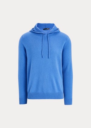 Swetry Ralph Lauren Washable Cashmere Sweater Męskie Indygo | HVGI8800