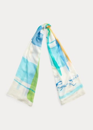 Szaliki Ralph Lauren Anna Modal Scarf Damskie Niebieskie | DSMD7895