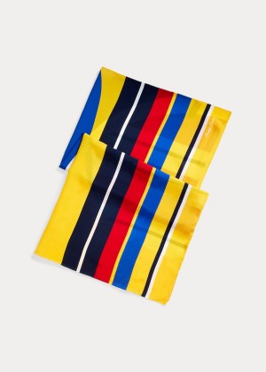 Szaliki Ralph Lauren Geometric Silk Scarf Męskie Żółte | TFCH5986