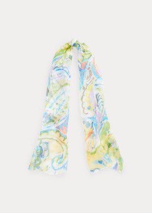 Szaliki Ralph Lauren Paige Ramie Scarf Damskie Żółte | DXXV0578