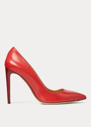 Szpilki Ralph Lauren Celia Calfskin Pump Damskie Jasny Czerwone | FSSN5112