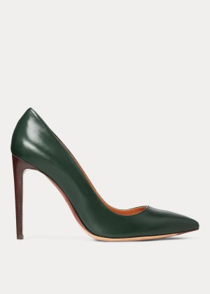 Szpilki Ralph Lauren Celia Calfskin Pump Damskie Zielone | NKAX0591