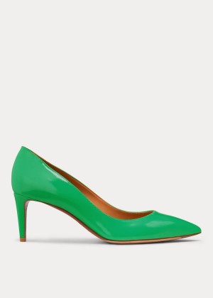 Szpilki Ralph Lauren Dinah Patent Calfskin Pump Damskie Zielone | KQLF1737