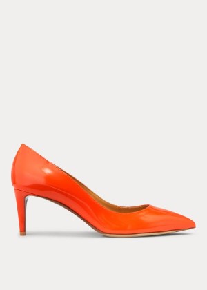 Szpilki Ralph Lauren Dinah Patent Calfskin Pump Damskie Pomarańczowe | WMRJ8415