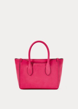 Torba Satchel Ralph Lauren Leather Mini Sloane Satchel Damskie Różowe | MIUW3158