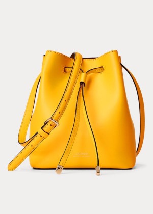 Torby Ralph Lauren Mini Debby II Drawstring Bag Damskie Żółte Brązowe | KJRA4795