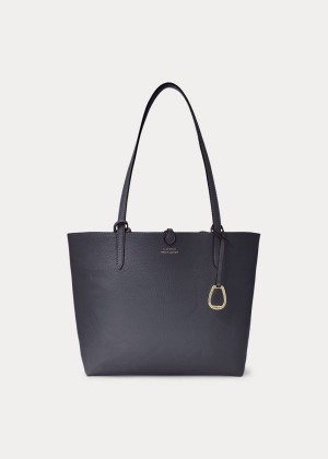 Torby Tote Ralph Lauren Faux-Leather Reversible Tote Damskie Granatowe | XKUA3613