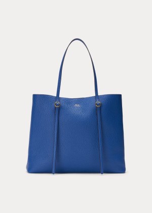 Torby Tote Ralph Lauren Pebbled Leather Lennox Tote Damskie Królewski Niebieski Niebieskie | ZRCL8699