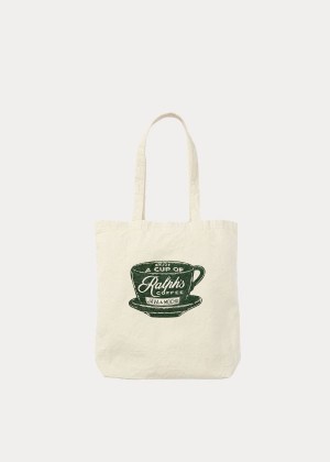 Torby Tote Ralph Lauren Ralph's Coffee Tote Bag Damskie Kremowe Zielone | OANR5107