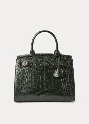 Torebka Ralph Lauren Alligator Medium RL50 Handbag Damskie Zielone | UDSD3326