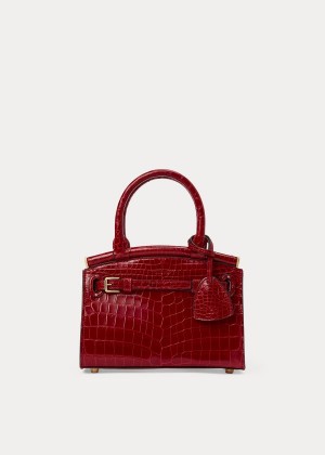 Torebka Ralph Lauren Alligator Mini RL50 Handbag Damskie Jasny Czerwone | UCMR4799