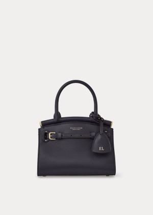 Torebka Ralph Lauren Calfskin Mini RL50 Handbag Damskie Granatowe | KZWT6526