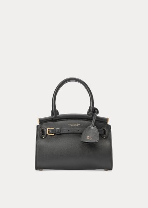 Torebka Ralph Lauren Calfskin Mini RL50 Handbag Damskie Czarne | KXGU5137