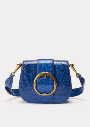 Torebka Ralph Lauren Crocodile-Print Lennox Bag Damskie Królewski Niebieski Niebieskie | YGEX1332