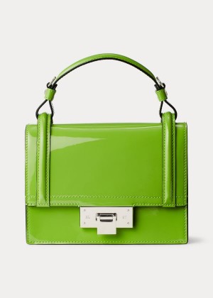 Torebka Ralph Lauren Patent Mini Hinge-Lock Bag Damskie Zielone | BNYG1127