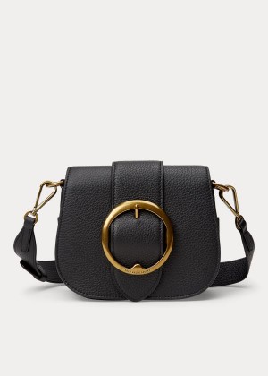 Torebka Ralph Lauren Pebbled Leather Lennox Bag Damskie Czarne | QPHX2276