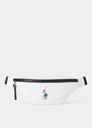 Torebka Ralph Lauren Pride Canvas Fanny Pack Damskie Białe Kolorowe | PQJI6565