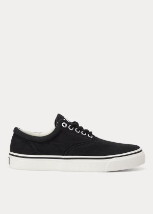 Trampki Ralph Lauren Bryn Canvas Sneakers Damskie Czarne | UKJQ5621