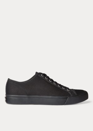 Trampki Ralph Lauren Canvas Sneakers Męskie Czarne | GLDJ7586