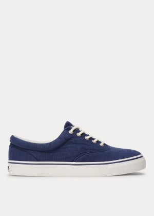 Trampki Ralph Lauren Harpoon Canvas Sneakers Męskie Granatowe | SWOP4852