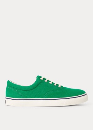 Trampki Ralph Lauren Harpoon Canvas Sneakers Męskie Zielone | ZCZD6848