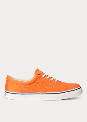 Trampki Ralph Lauren Harpoon Canvas Sneakers Męskie Głęboka Pomarańczowe | IZWZ8465