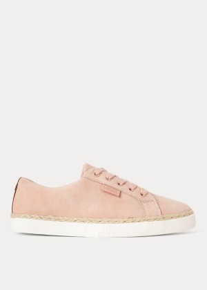 Trampki Ralph Lauren Jaycee Suede Sneakers Damskie Różowe Beżowe | KLKO6600