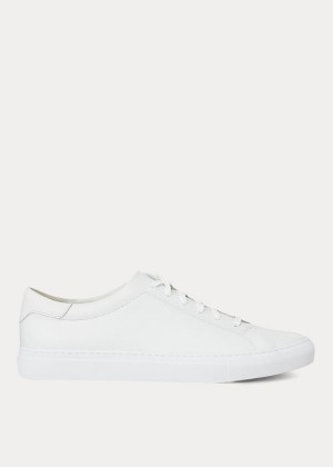 Trampki Ralph Lauren Jermain Leather Sneakers Męskie Białe | CKLB6395