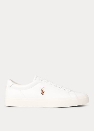 Trampki Ralph Lauren Longwood Leather Sneakers Męskie Białe | LSBR4526