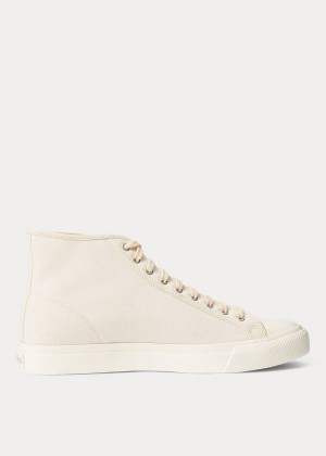 Trampki Ralph Lauren Mayport Canvas Sneakers Damskie Beżowe | FCTE1068