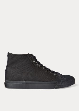 Trampki Ralph Lauren Mayport Canvas Sneakers Męskie Czarne | GPUP4725