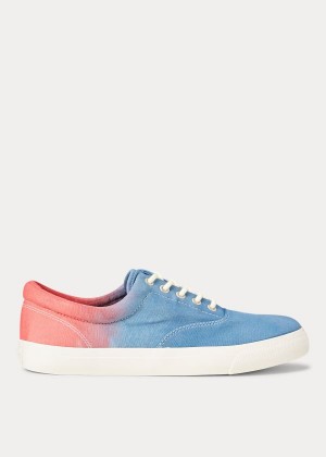 Trampki Ralph Lauren Ombr? Canvas Sneakers Męskie Granatowe Czerwone | BWUX8386